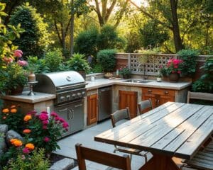 Buitenkeukens die Koken in de Tuin Mogelijk Maken