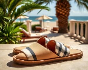 Burberry slippers: Voor stijlvolle dagen in de zon
