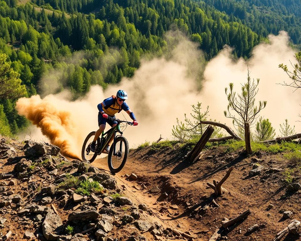 Elektrische mountainbikes in actie