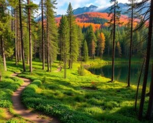 Natuurwandelingen door de bossen van Finland