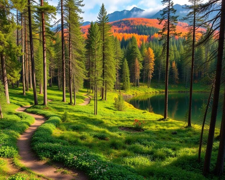 Natuurwandelingen door de bossen van Finland