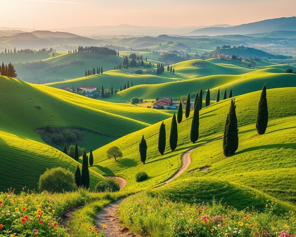 Natuurwandelingen door de schilderachtige valleien van Toscane