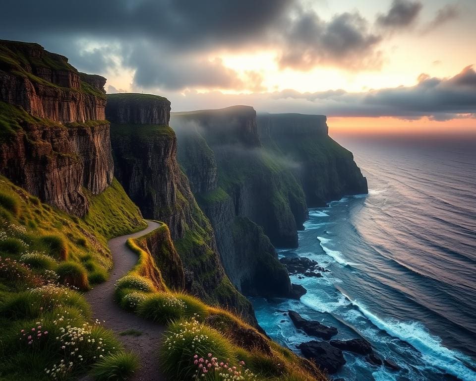 Natuurwandelingen langs de kliffen van Moher in Ierland