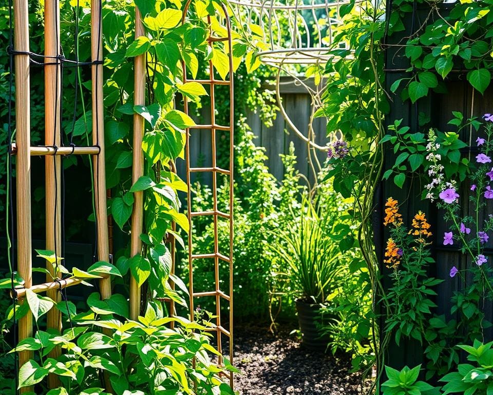 Plantensteunen die Groeiondersteuning Bieden