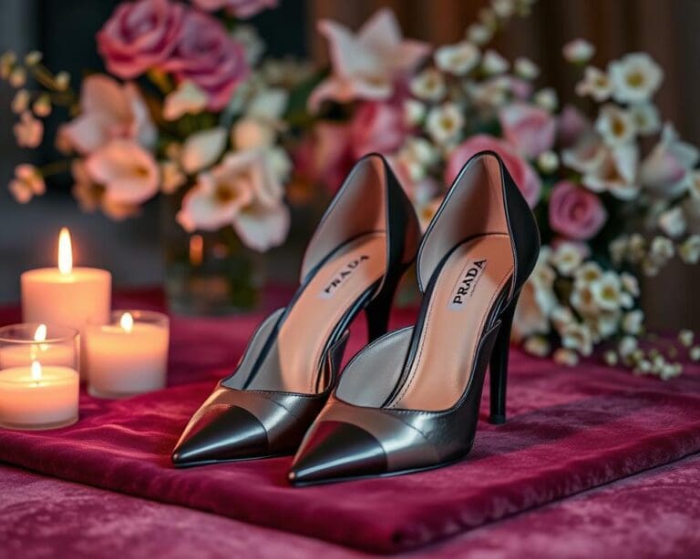 Prada hakken: Luxe en comfort voor speciale gelegenheden