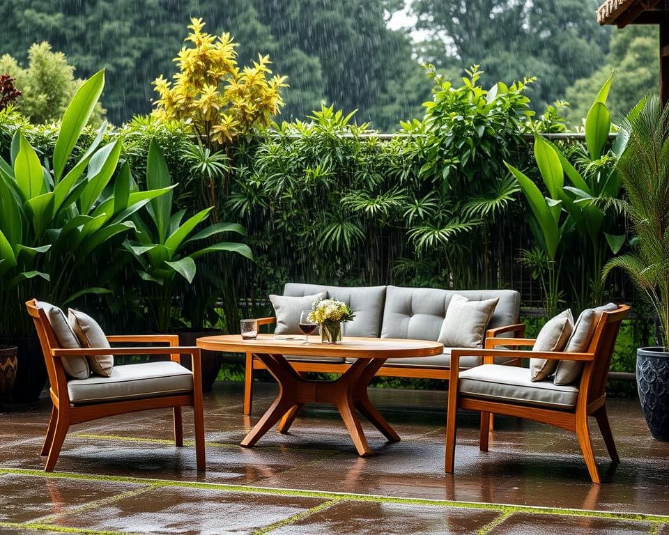 Waterdichte Tuinmeubels die Regen Weerstaan