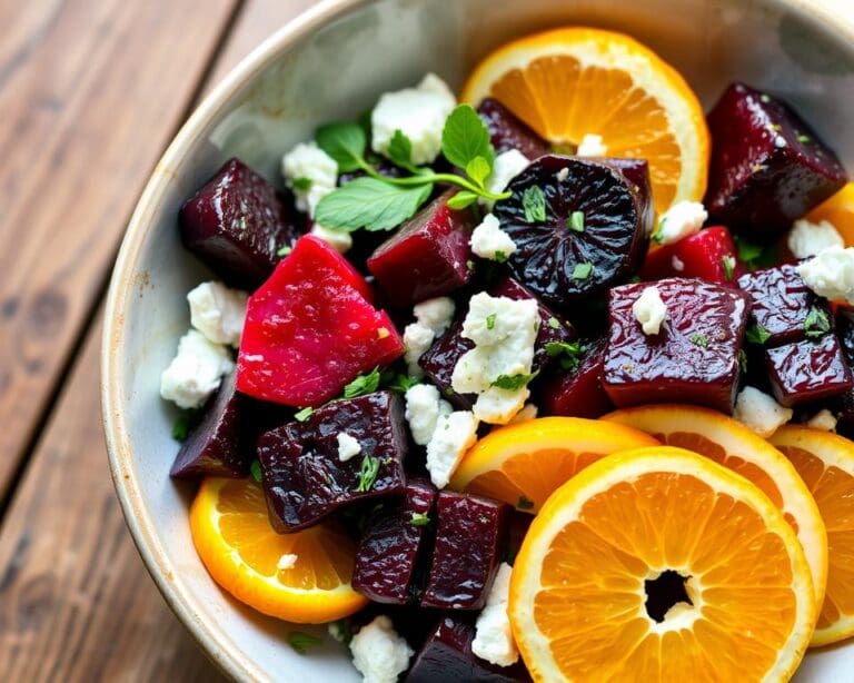 Bietensalade met feta en sinaasappel