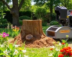 Boomstronken frezen voor een gladde tuin