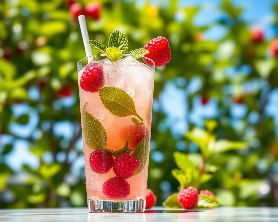 Frambozen mojito zomerse cocktail