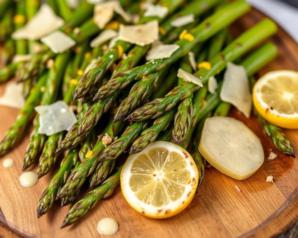 Gegrilde asperges met citroen en Parmezaan