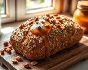 Haverbrood met honing en noten uit eigen oven