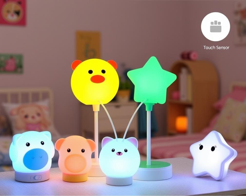 Kinderlampen met LED-verlichting en interactieve functies