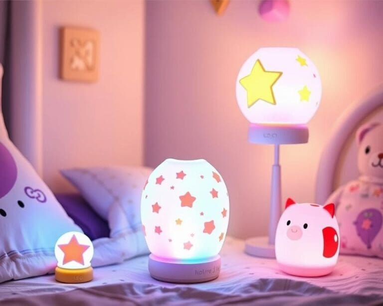 Kinderlampen met een interactieve kleurverandering
