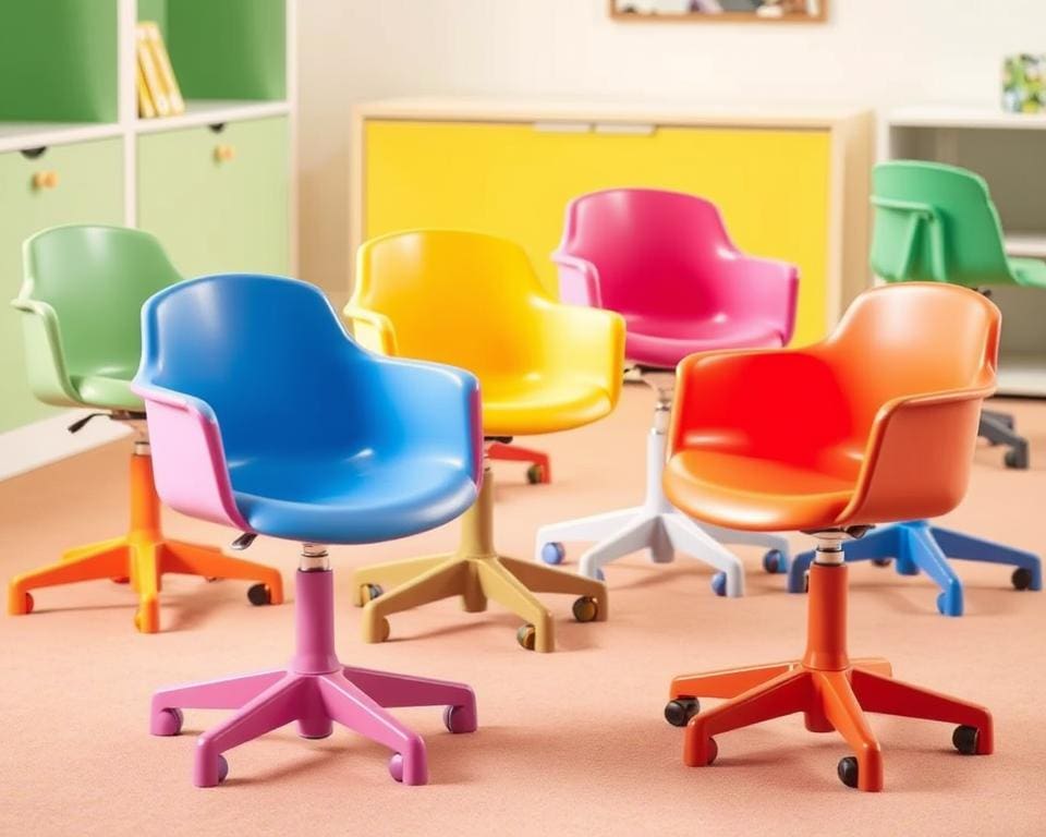 Kinderstoelen met een draaibaar zitvlak