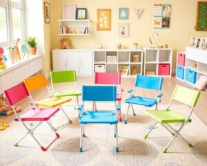 Kinderstoelen met een eenvoudige opvouwbare functie