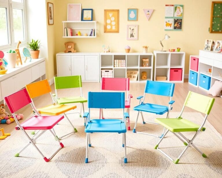 Kinderstoelen met een eenvoudige opvouwbare functie