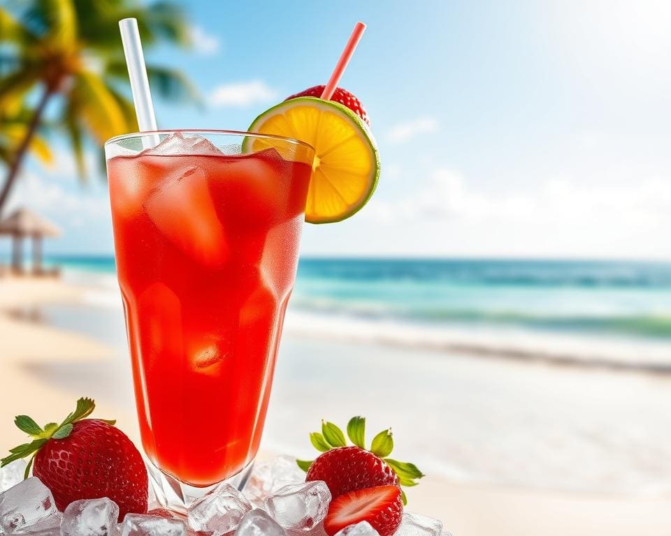 Strawberry Daiquiri: Simpel en verfrissend rood