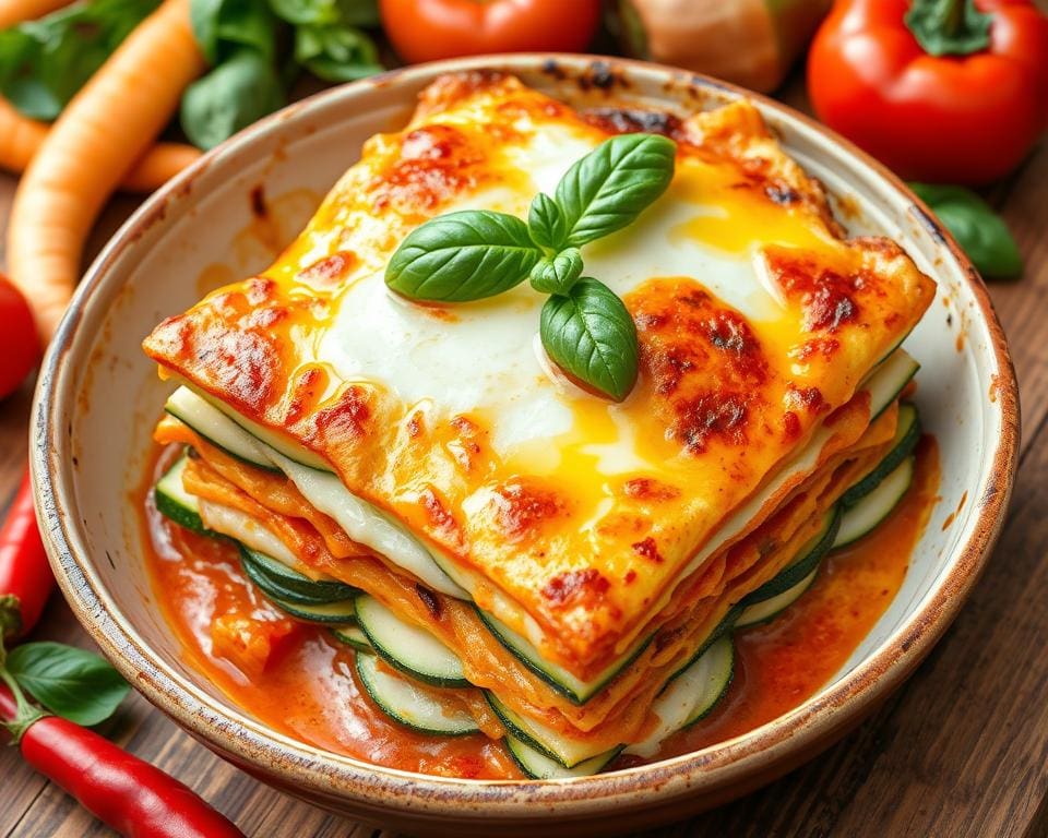 Vegetarische lasagne met courgette en ricotta