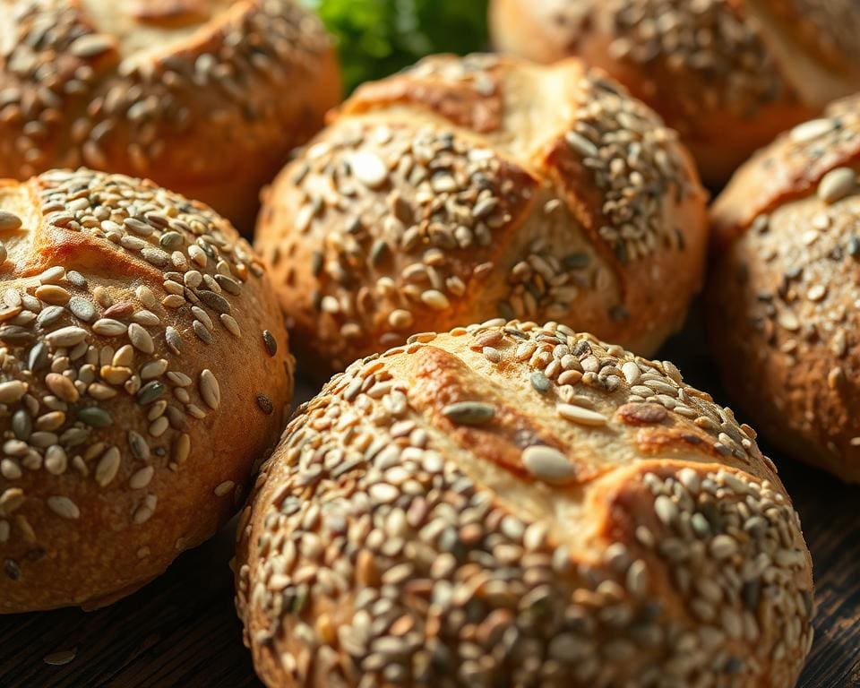 Voedzame eigenschappen van zaden in harde broodjes