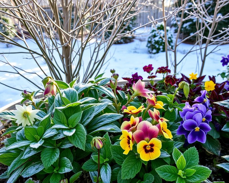 Vorstbestendige planten in een wintertuin