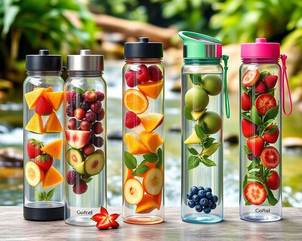 Waterflessen met infuser voor smaakvol water voor gezondheid