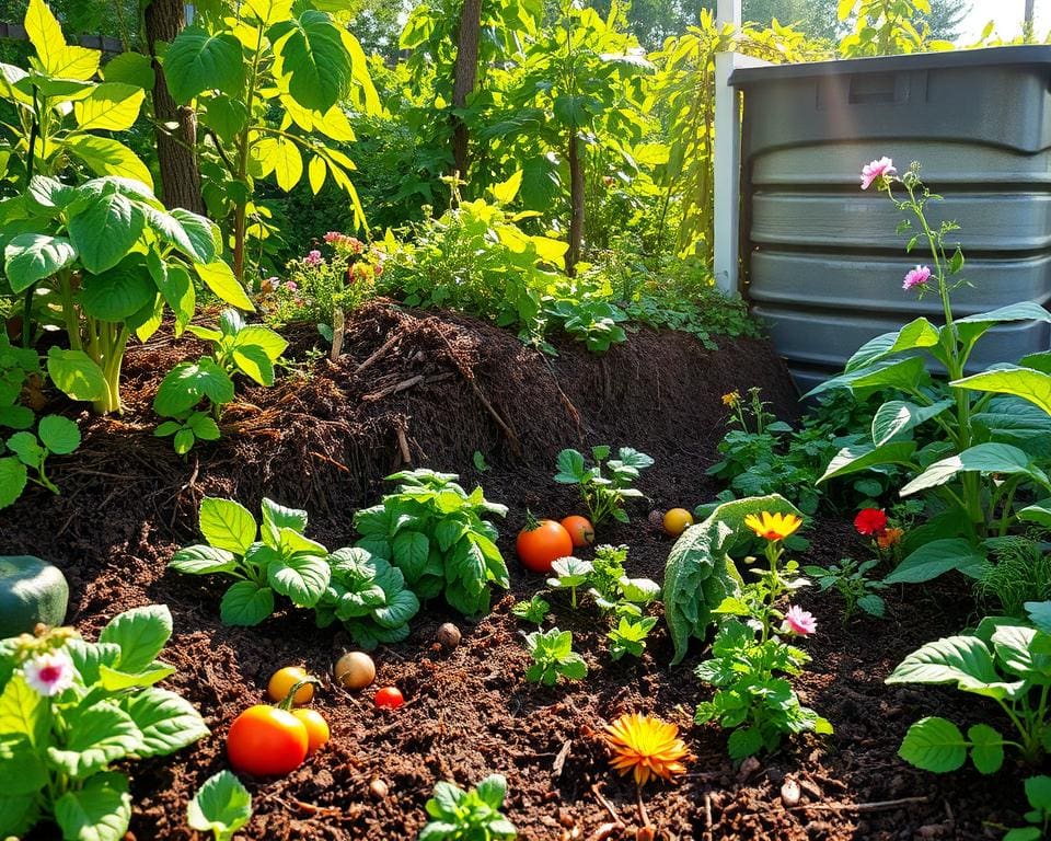 duurzaam tuinieren met compost en organische materialen