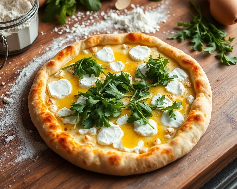 zelf pizza bianca maken met knapperige bodem