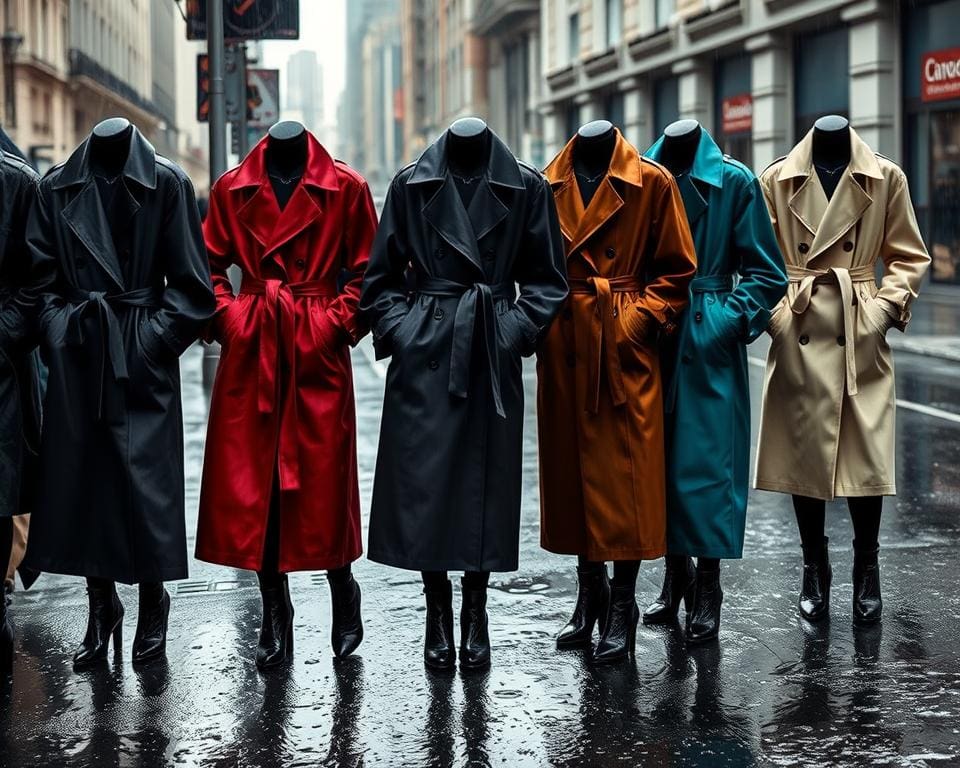 Balenciaga oversized trenchcoats: Gedurfde stijl voor regenachtige dagen