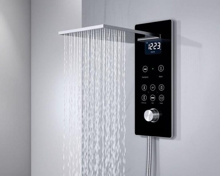 Douchepanelen met een multifunctionele temperatuurweergave