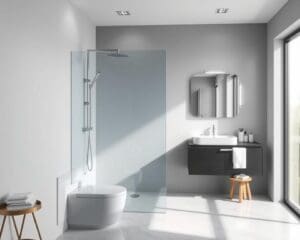 Douchewand: minimalistisch en praktisch ontwerp