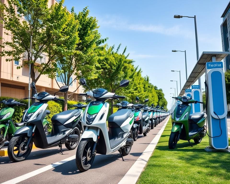 Elektrische scooters met duurzame batterijopties