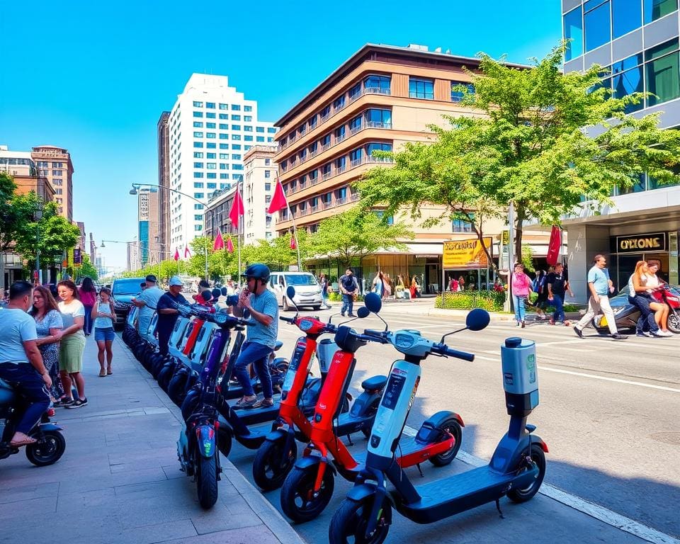 Elektrische scooters voor stedelijke mobiliteit