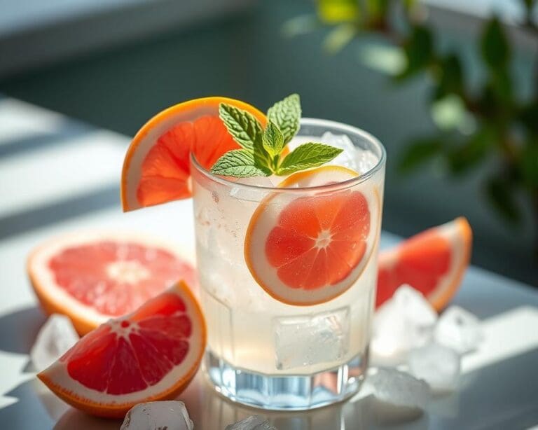 Frisse Gin Tonic met grapefruit en een vleugje munt