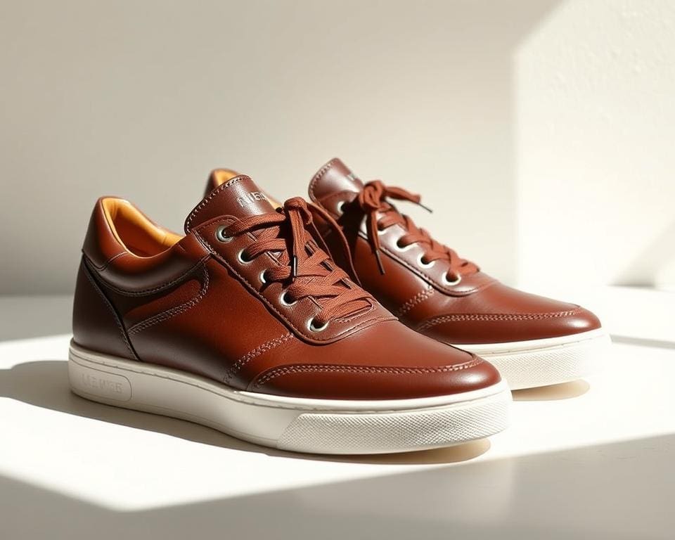 Hermès leren sneakers: Voor een chique en casual stijl