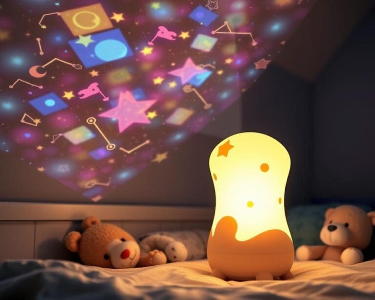 Kinderlampen met een sterrenbeeldprojectie