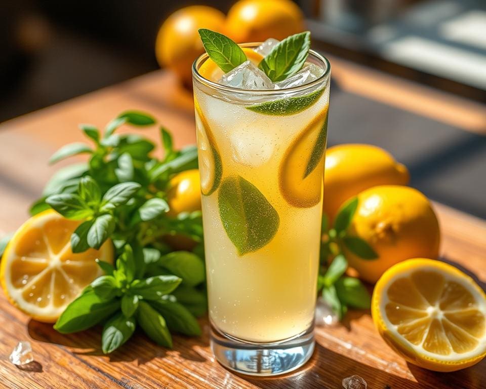 Lemon Basil Fizz: Een frisse cocktailervaring