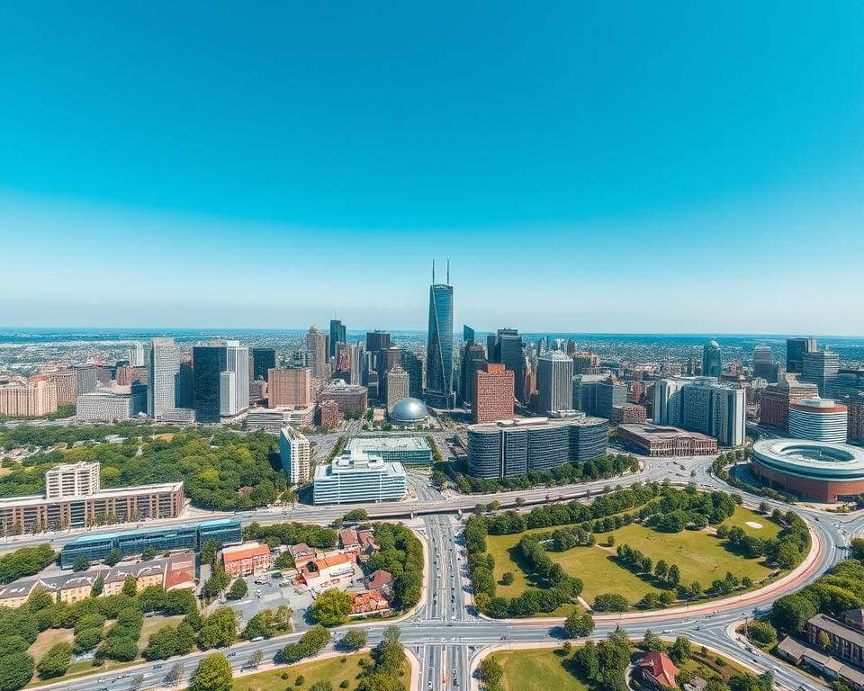 Luchtfotografie voor stadsplanning