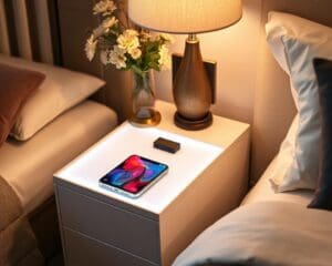 Nachtkastje met lader: altijd een volle batterij