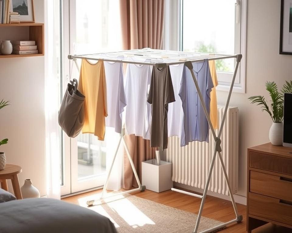 Opvouwbare droogrek: praktisch voor kleine ruimtes