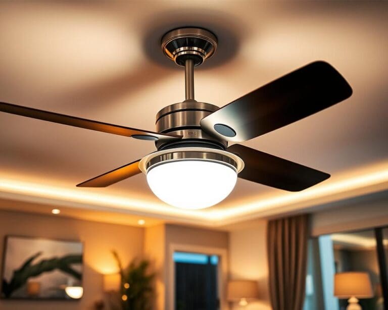 Plafondventilator: koelte en verlichting in één