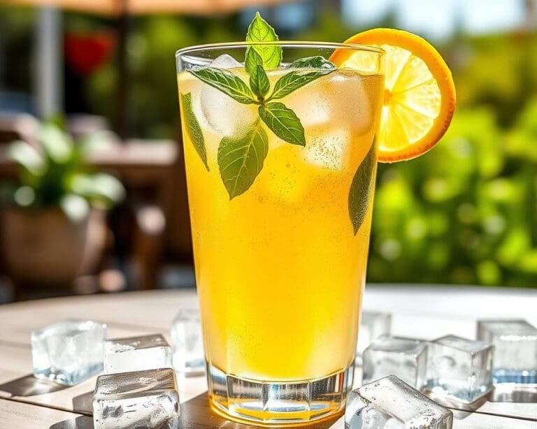Sparkling Lemon Basil Punch: Fris en kruidig