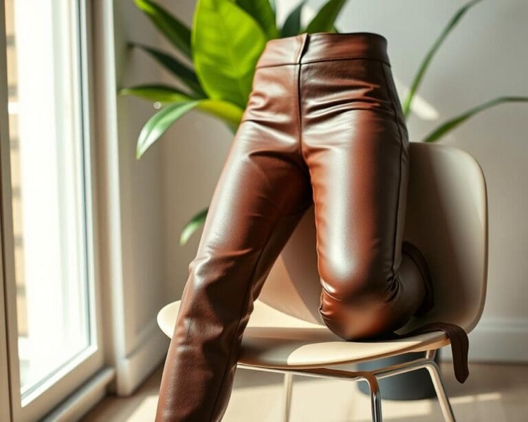 Stella McCartney leren leggings: Duurzaam en elegant