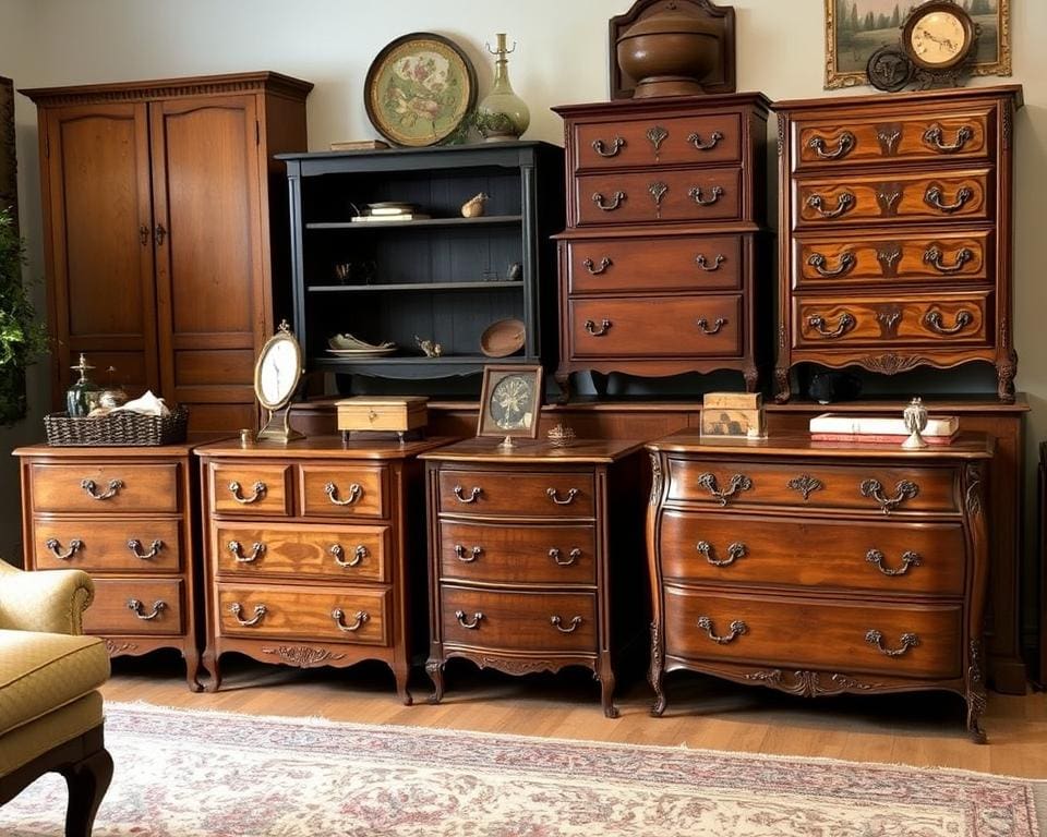 Stijlen vintage dressoirs