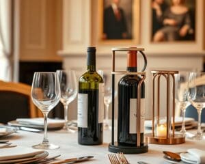 Wijnflessenhouders voor een elegante wijnpresentatie