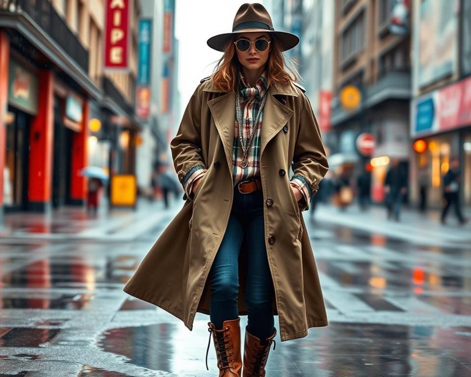 hoe style je een oversized trenchcoat