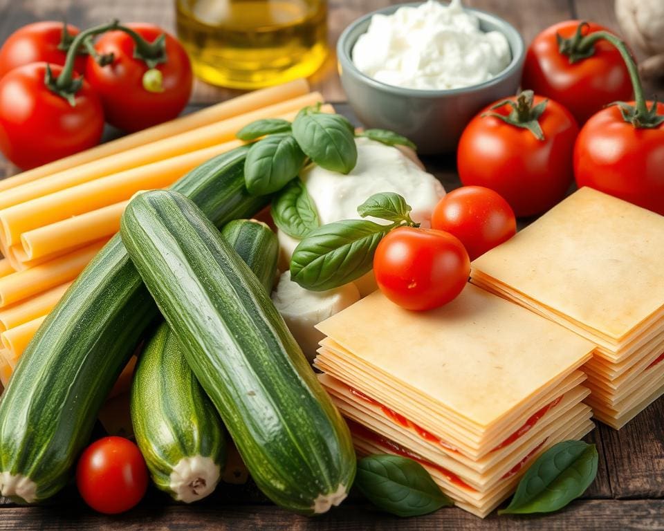 ingrediënten groentelasagne
