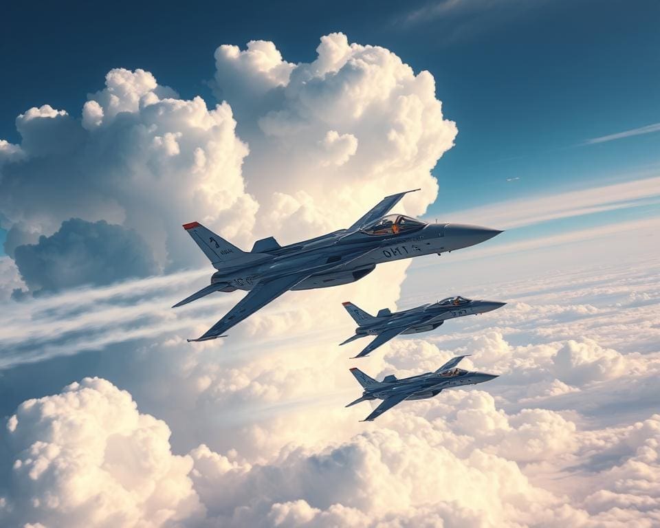 luchtgevechten en precisieaanvallen