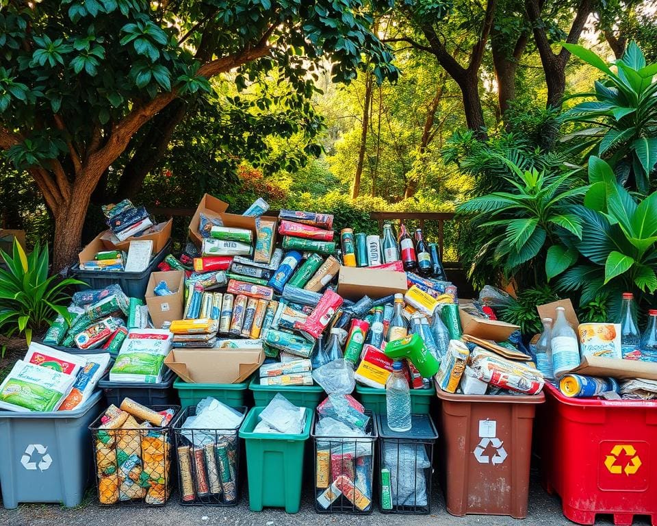 recyclen van verpakkingen