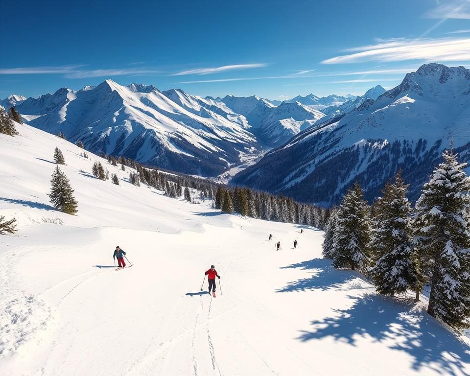 skiën in de Alpen