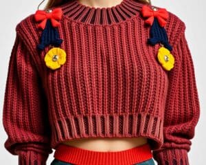 Fendi cropped truien: Luxe knitwear met speelse accenten